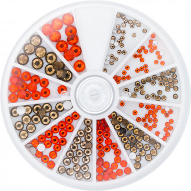 Magnetic Strass Wheel Topaz&Hyacinth 270 pcs 