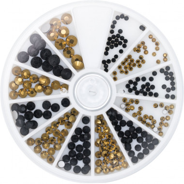 Magnetic Strass Wheel Black&Gold 270 pcs 