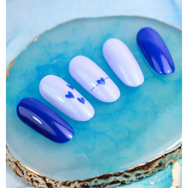 NIC Nailart Sticker Hearts - Blauw