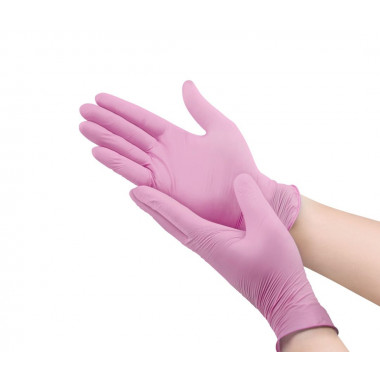 Abena Handschoenen Nitril Roze - Maat M
