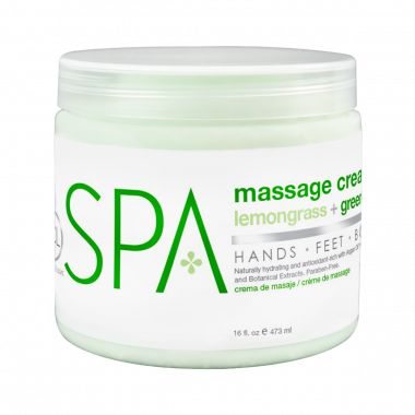 BCL SPA Massage Cream - Lemongrass + Green Tea 473 ml.