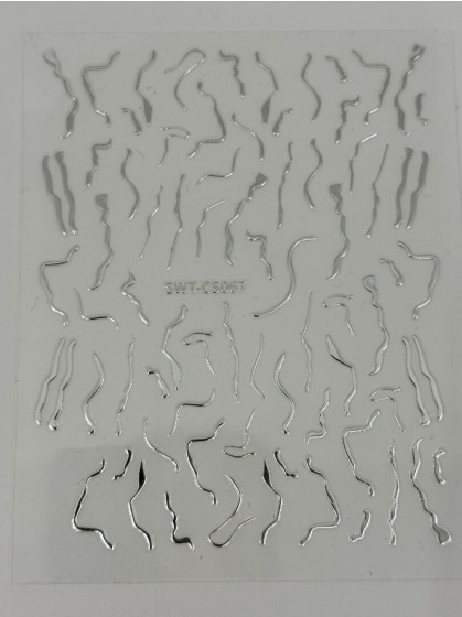 NIC Nailart Sticker Chrome Line - Silver