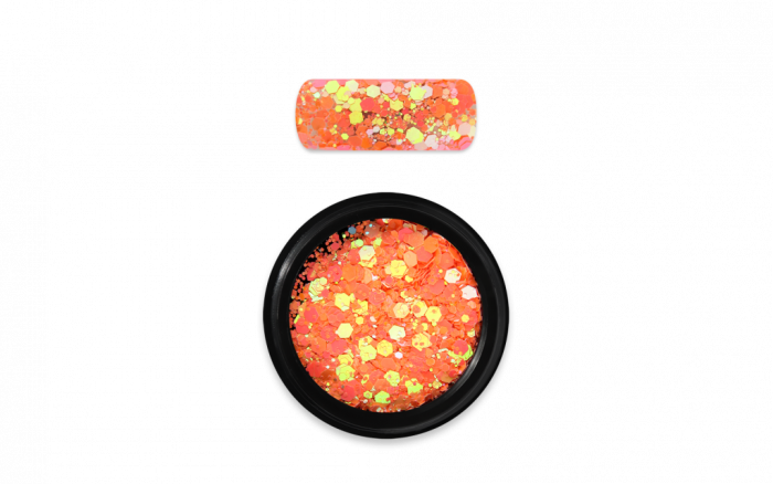 Moyra Rainbow Holo Glitter Mix Chameleon Light Orange 22