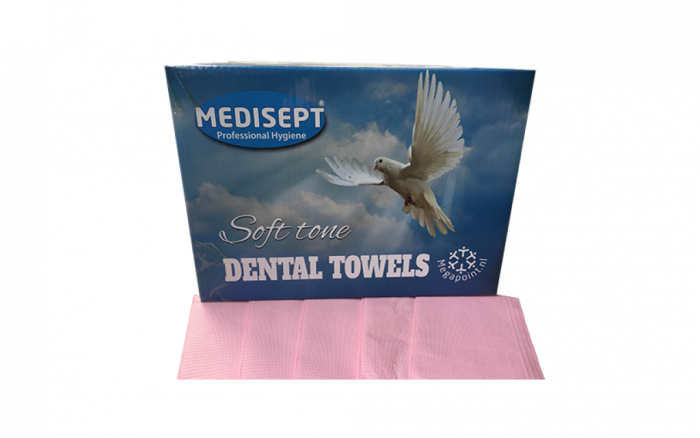 Medisept Dental Towels Soft Tone - Roze 125 stuks