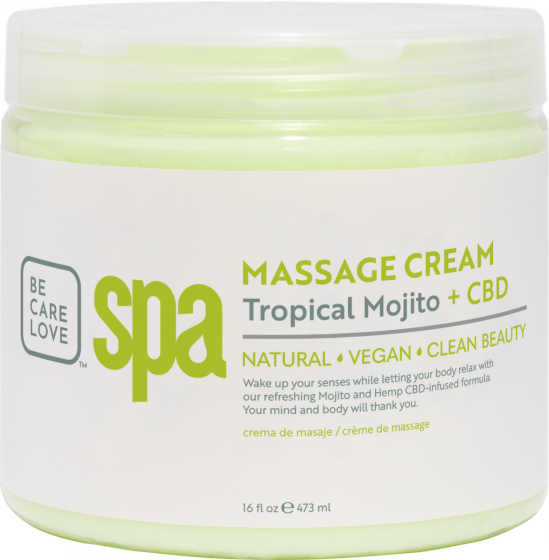 BCL SPA Massage Cream - Tropical Mojito + CBD 473 ml.